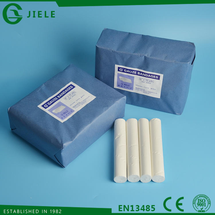 100% cotton white medical gauze bandage with CE&ISO